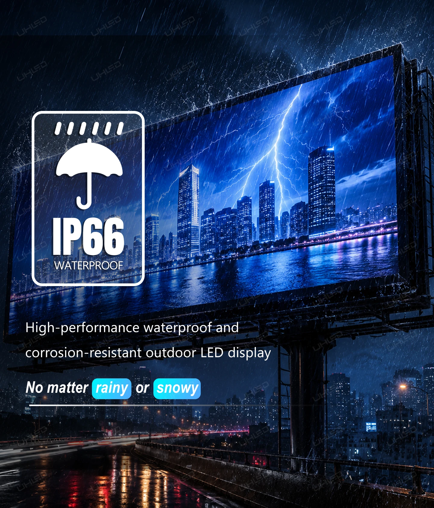UHLED P5 P8 P10 LED Screen Outdoor High Brightness Digital LED Display Billboard Waterproof Led Display Screen for Advertising