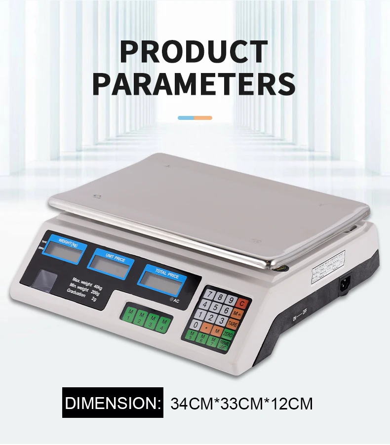40kg Price Computing Scale Electronic Scale Digital Counting Weight ...