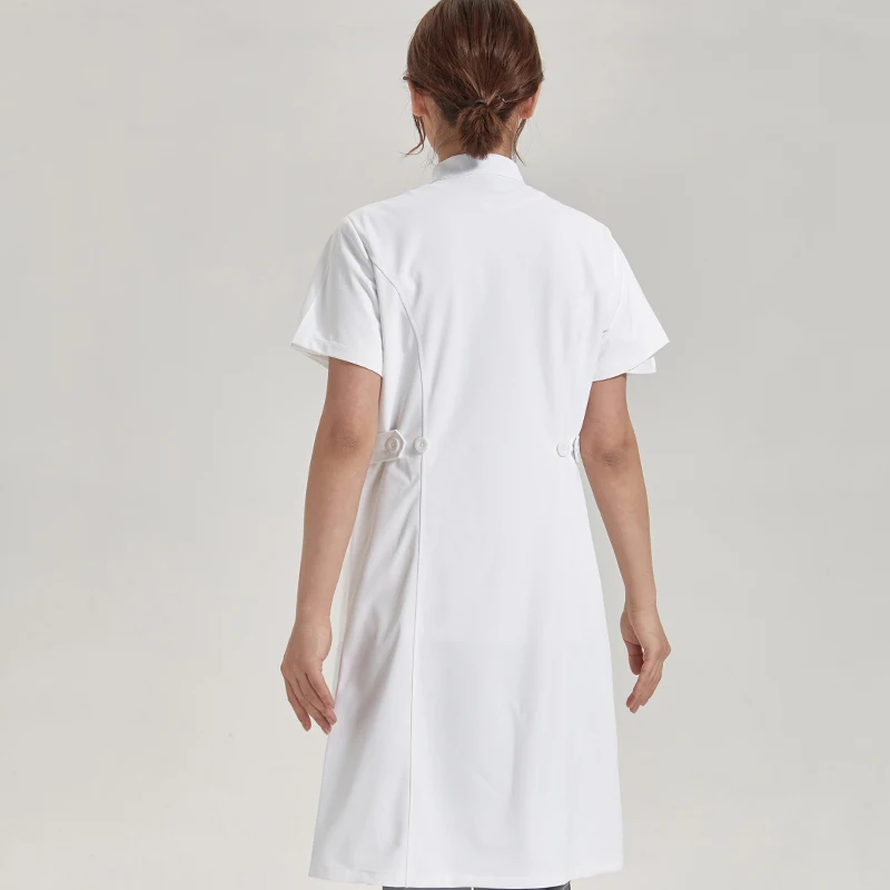 White Lab Coat Surgeon Veterinary Lab Coat for Students Premium Durable Clinical Pet Hospital Personalized Lab Coats for Woman
