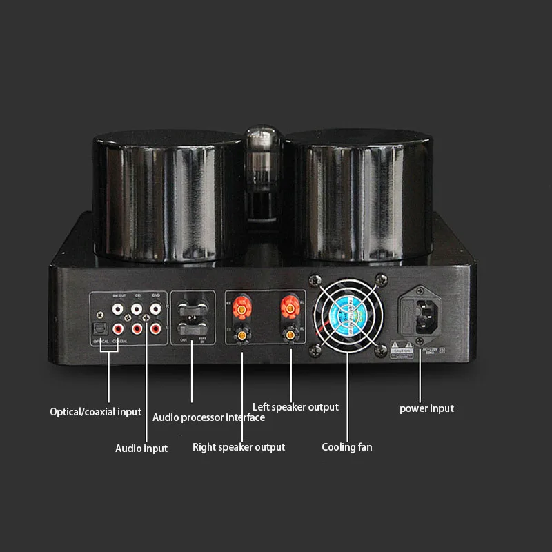 220V 200W*2 HiFi ワイヤレスブルートゥース真空管アンプ スピーカー