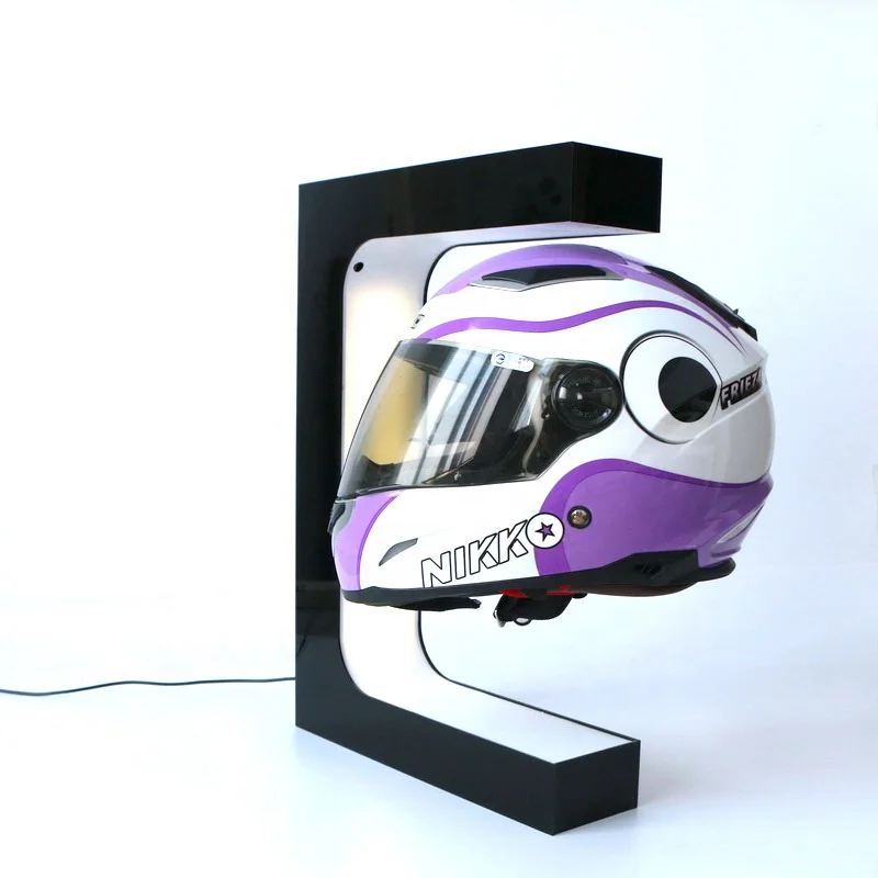 Wholesale Magnetic Levitation Helmet Display Rack, LED Light