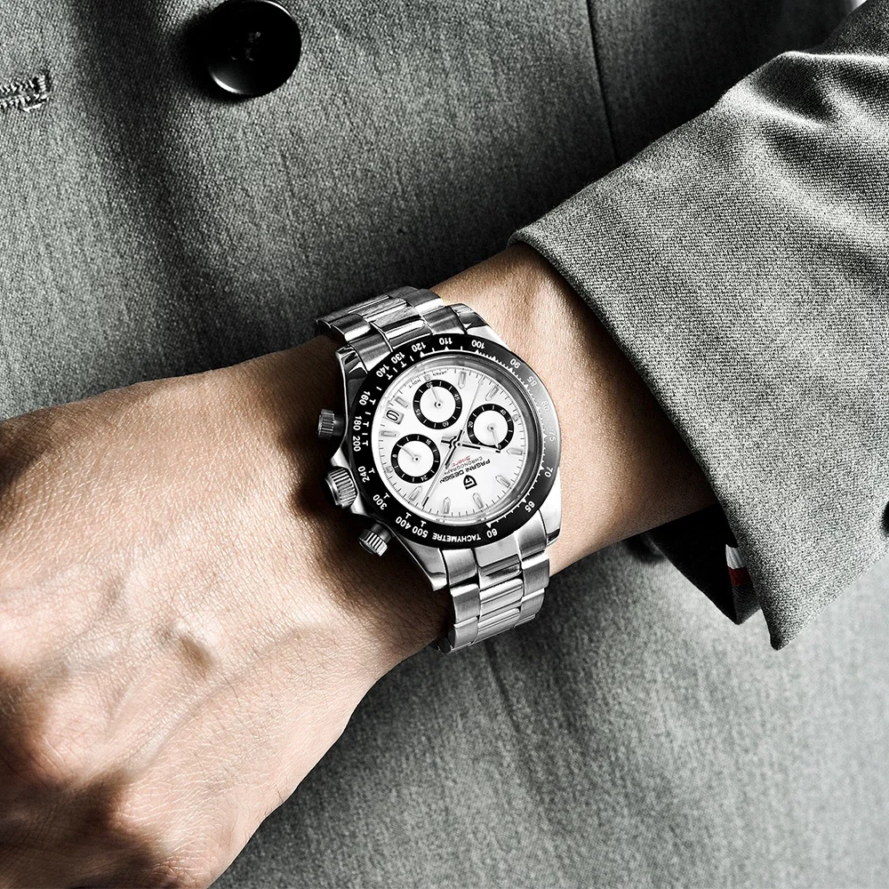 Montre Homme Pagani Design PD-1644 Chronographe – Verre Saphir, Lunette Céramique, Mouvement VK63 Japonais | Étanche 100m, Acier 316L