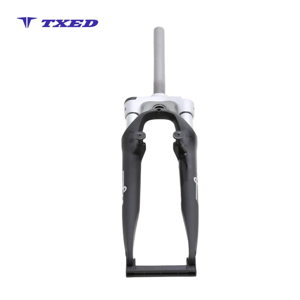 700C Suspension Fork with Silver Alloy Crown V-Brake Mounts Coil Spring YS727 Travel 63mm Height 83cm BMX