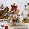 Golden red pointed plush tree set 45cm