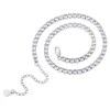 4mm Silver + White CZ Necklace (Adjustable)