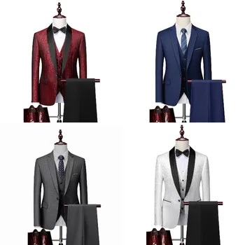 Men's Suits For Foreign Trade Business And Leisure Suits Three Piece Bridegroom's Best Man's Wedding Banquet Suit