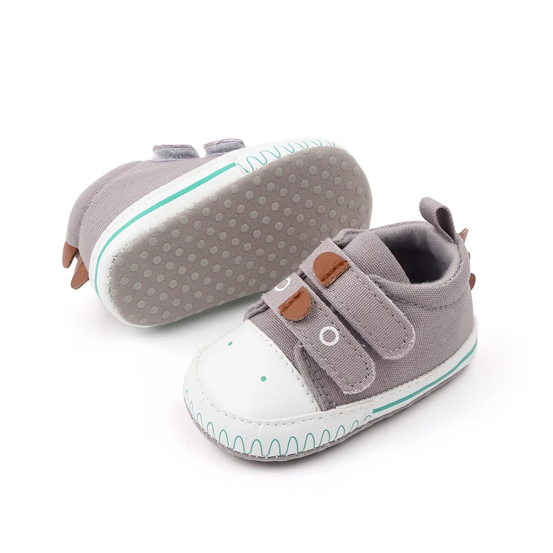Hook&loop Design Canvas Babt Toddler Infant Newborn Boy Shoes Spring Autumn Baby Boy Shoes details