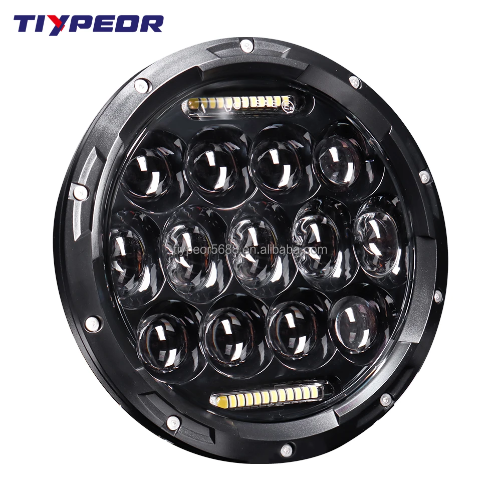 product tiypeor jk headlight chrome led headlight with drl high low beam 7 inch led headlight for jeep wrangler jk tj lj-8