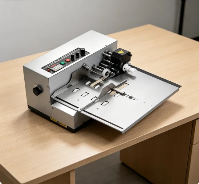 TEBAK MY380 Semi-Automatic Date Coding Machine, Continuous Paging Code Printer for Paper Labels & Tags