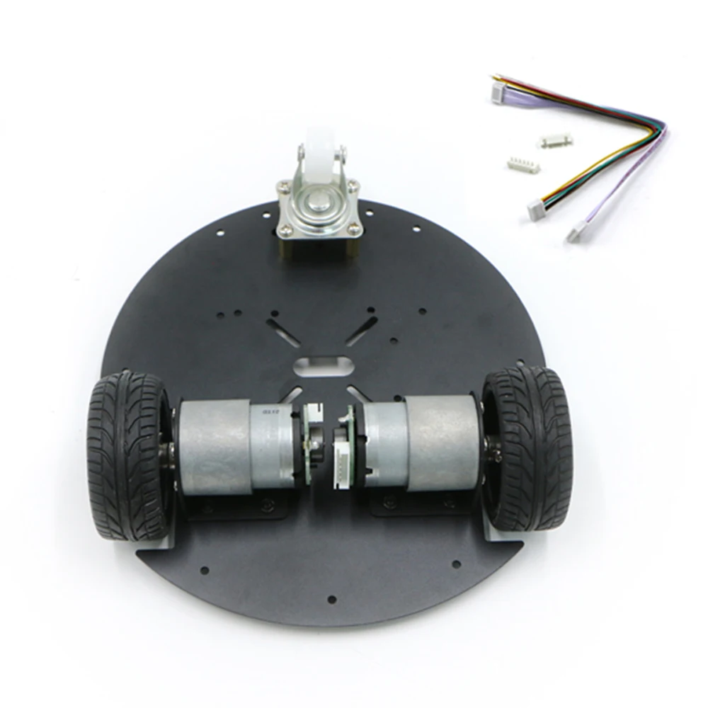 带有霍尔编码器或光电编码器的两轮差速器丙烯酸 (铝合金) 底盘的标准