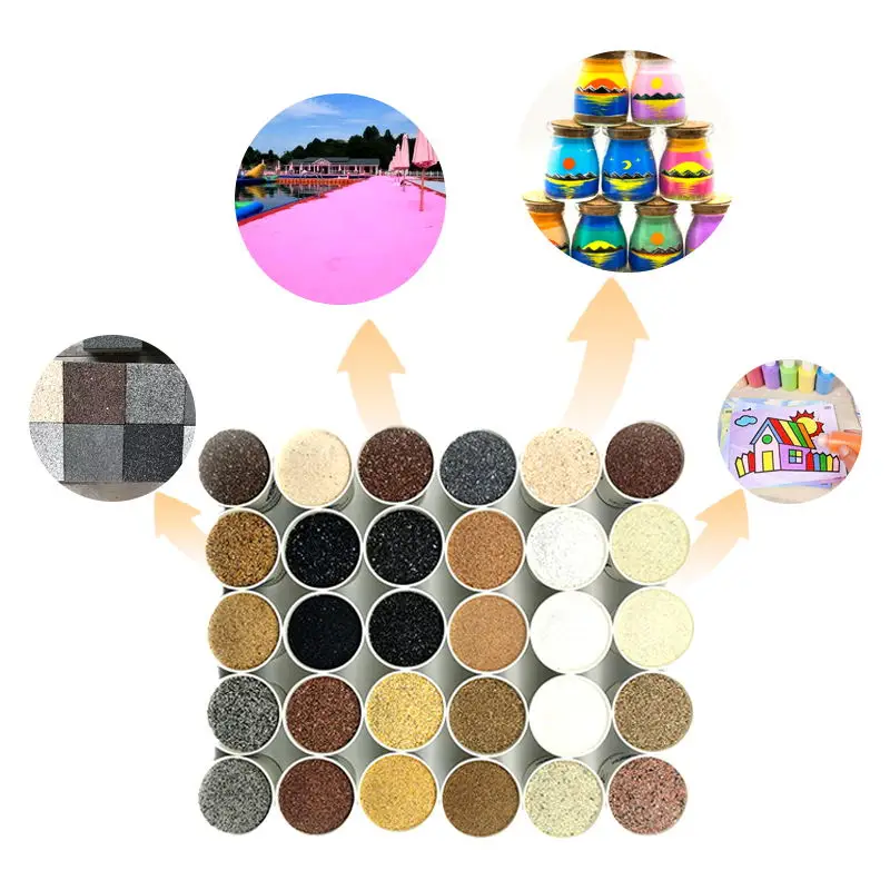 High Quality Children Color Sand for Color Painting Art Colored Sand Sintered Garden Painted Sand