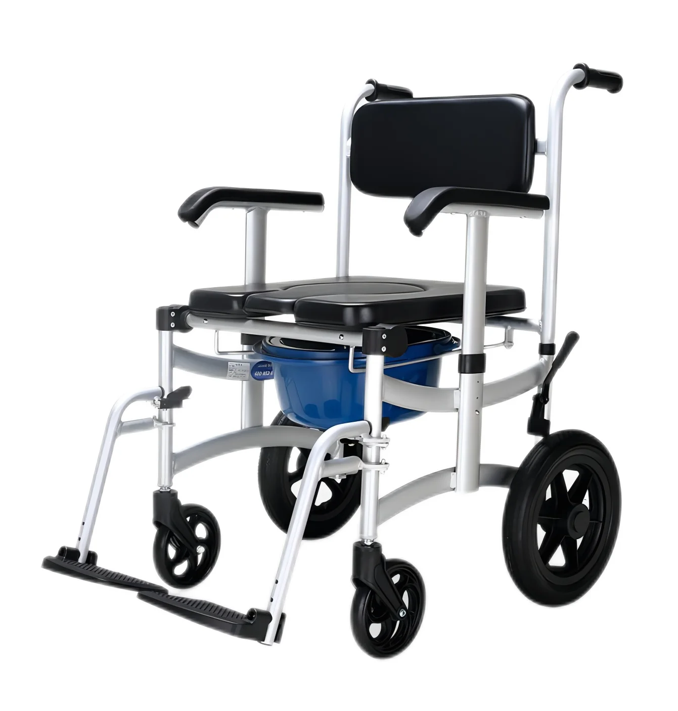 Handicapped Aluminum Adjustable Commode Wheelchair With Bedpan For Elderly Buy Adjustable