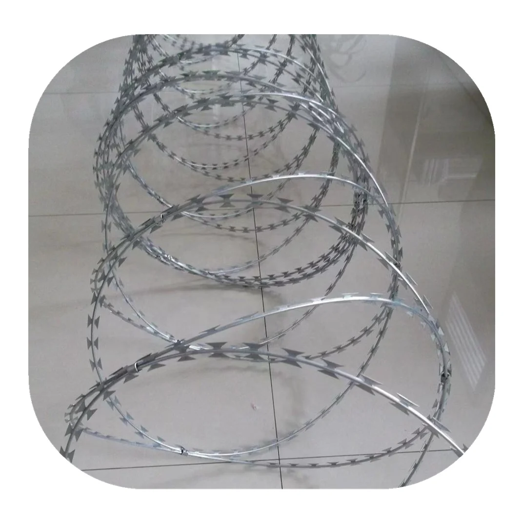 Hot Sale BTO-22 Dipped Galvanized Concertina razor Barbed Wire