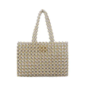Factory Custom Fashion Party Pearl Ladies Shoulder Evening Bags Luxury Design Beaded Women Handbags