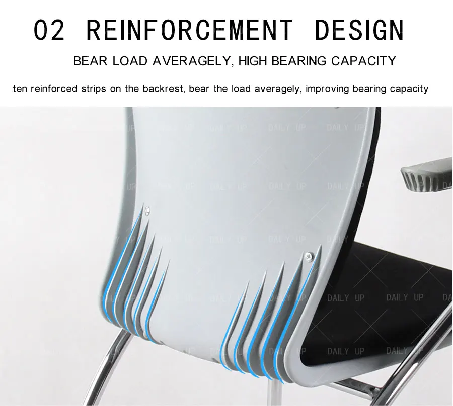 Padded Training Chair With Folding Tablet And Cushion Office Chair With Armrests 2024 New Design For Lecture Meeting Conference