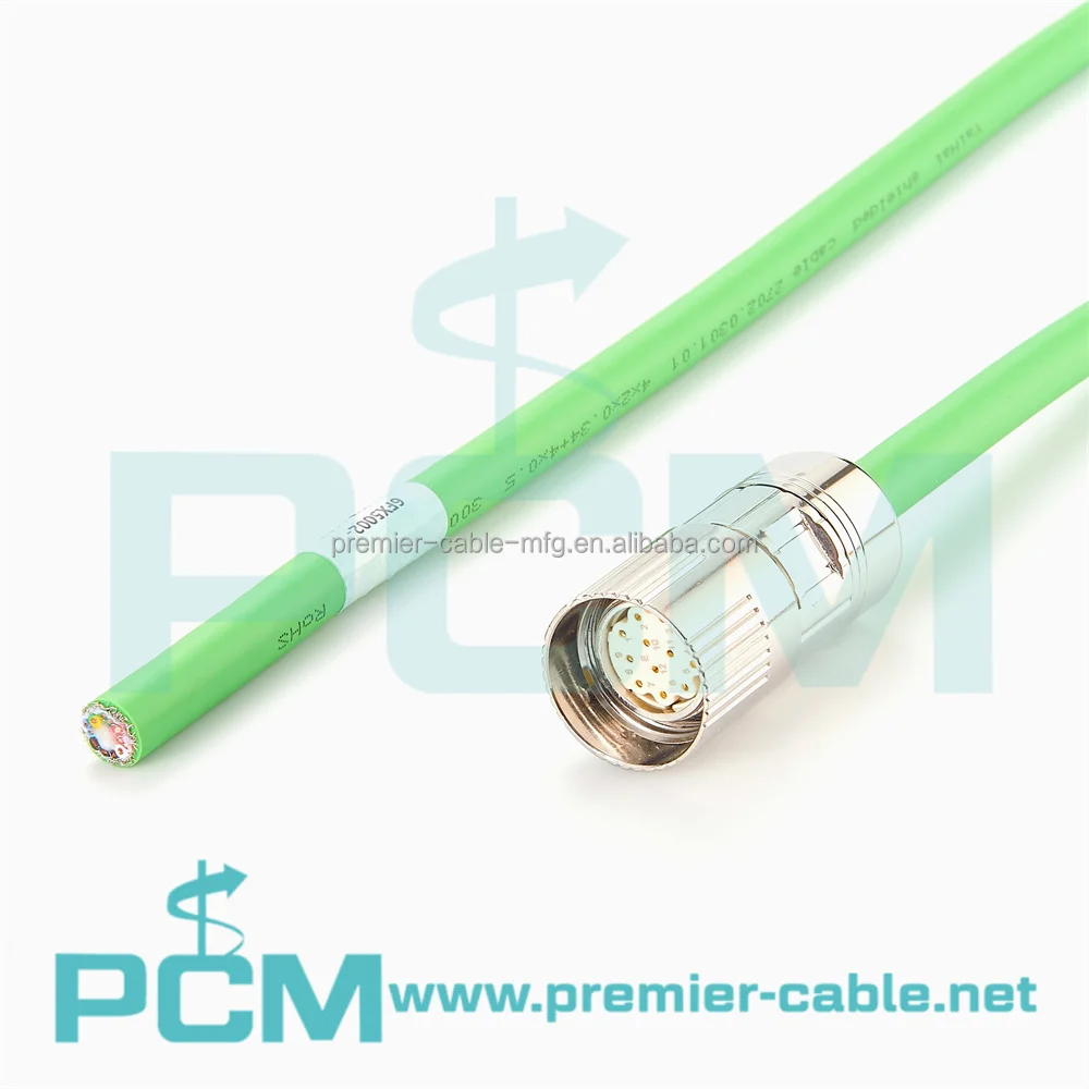 M23 12 Pin Female to Bare Wire Servo Motor Encoder Cable 6FX5002-2AH00-1AD0 supplier