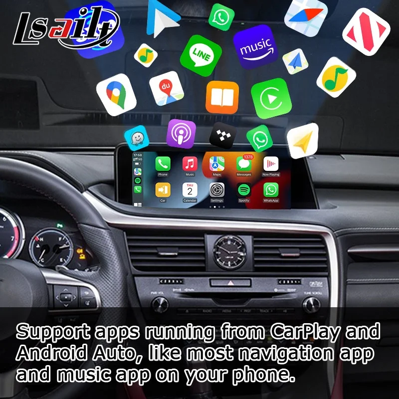 Lsailt Wireless Carplay Android Auto Interface Box for Lexus RX350 RX450h RX200t RX Support Mirror Link