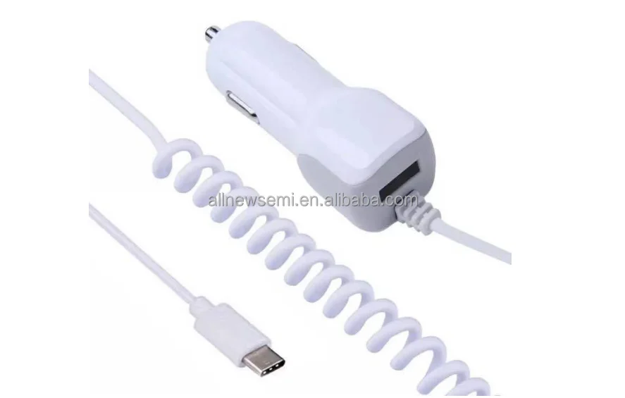 New Yazui 5v2.1a Cable Car Charger USB cable car charger type-C fast charger OEM