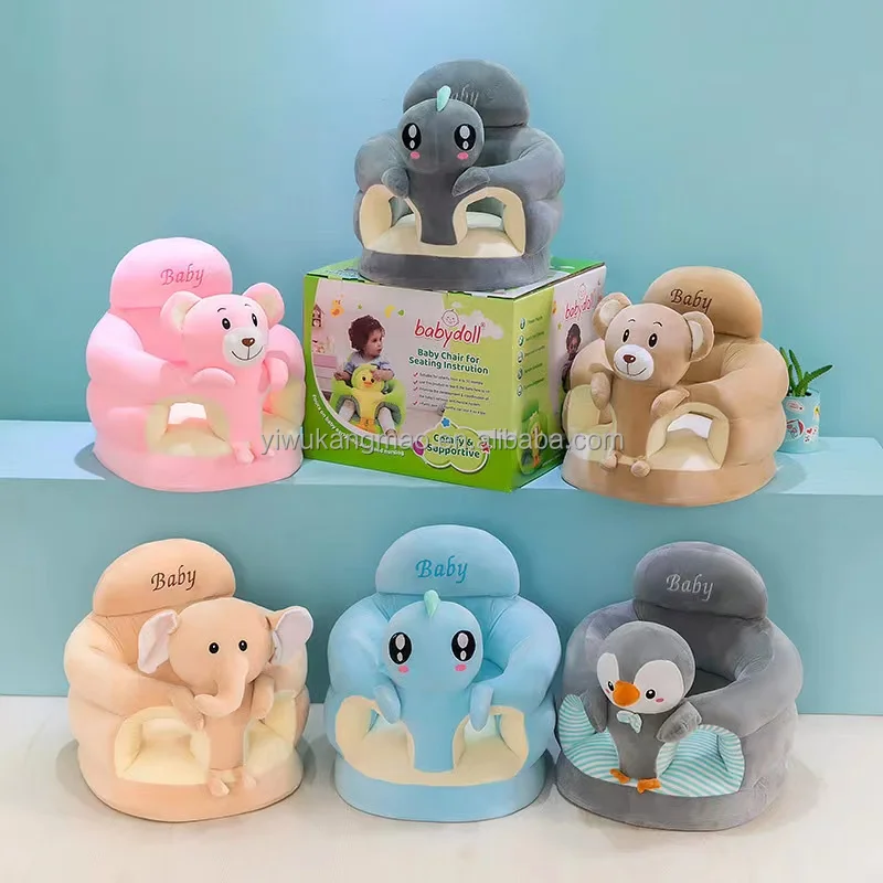 Factory Supply Baby Sit Learning Cushion Plush Rabbit Elephant Animal ...