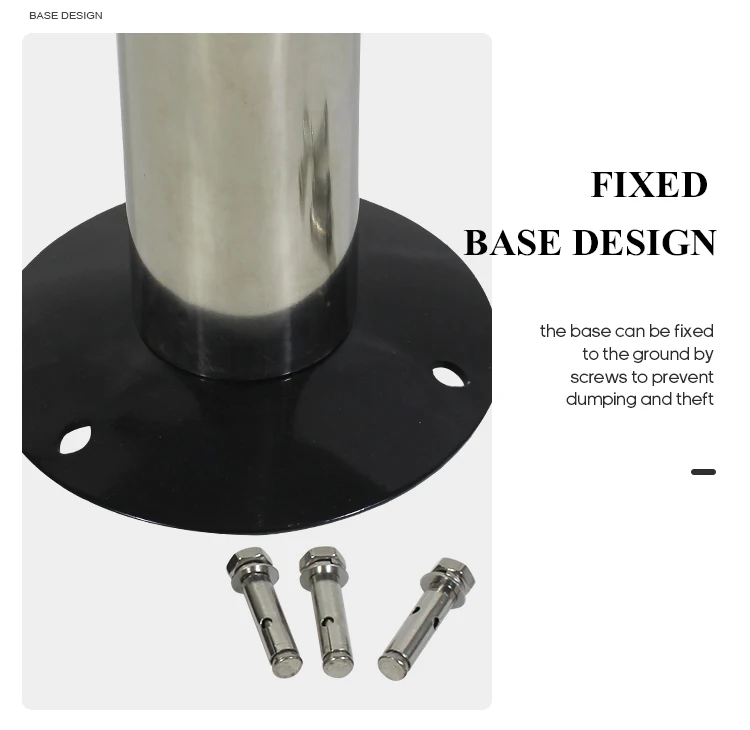 Hot Sale Wholesale 304 SUS Standing Ashtray New Ashtray Design with Lock for Indoor and Outdoor