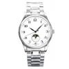 Cadran blanc, lunette argentée, bracelet en acier argenté 1