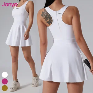 Janya Women's New Pickleball Tennis Yoga Fitness Workout Wear Breathable Quick Dry 4-Way Stretch Sleeveless Golf Tennis Dress