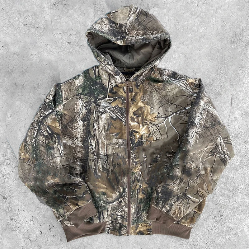 Ysjy Custom Vintage Real Tree Camo Hoodie Printing Camouflage Zip Up ...