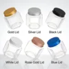 Clear with withe lid