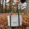 Green canvas bag
