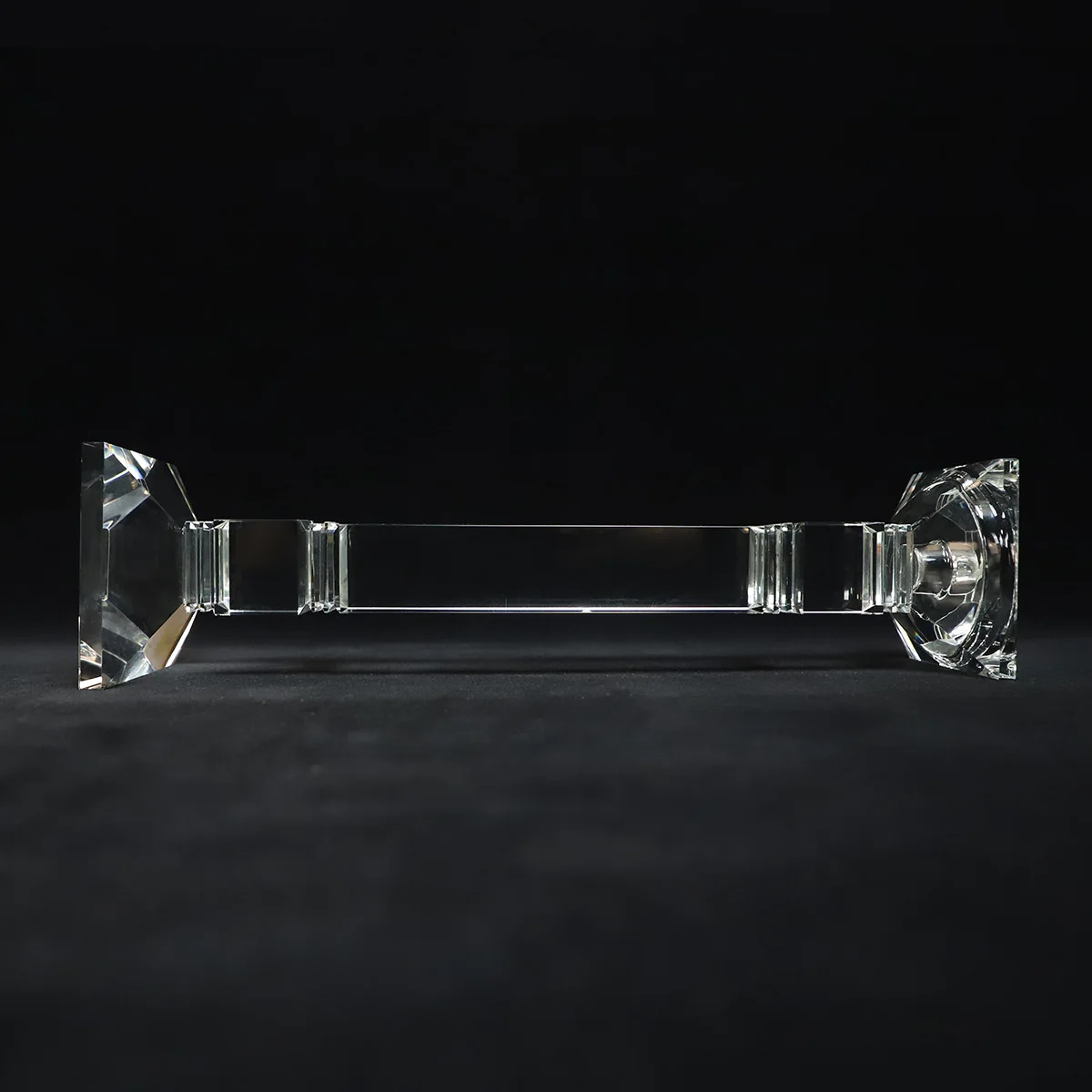 Wedding Central Decoration Heavy Solid Square Home Goods Glass Crystal Candle Holder details