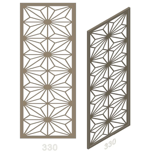 CNC Laser Cut Aluminium Partition Panel Indoor and Outdoor Metal Screen Fence Curtain Walls