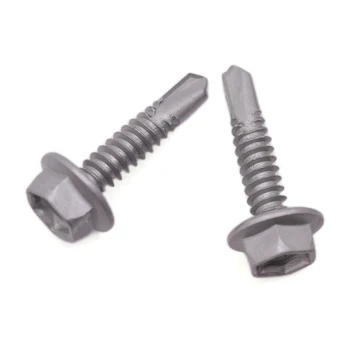 High Quality Customized Galvanized Stainless Steel 304 Long Hexagon Head Drilled Screws Fasteners