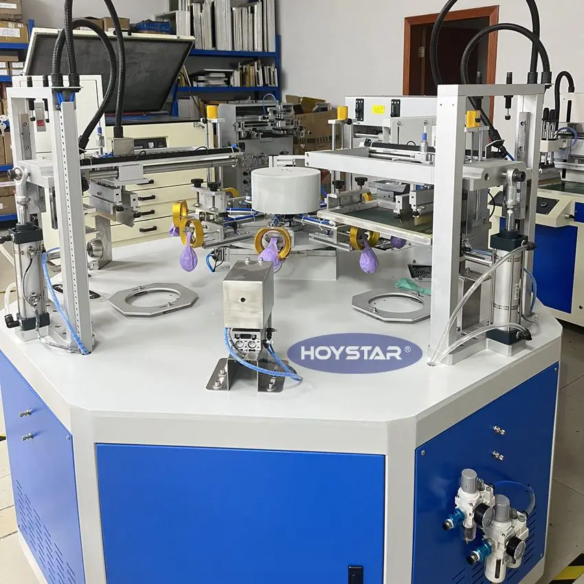 Machine de sérigraphie automatique - GW-BL-A - Dongguan Hoystar Printing  Machinery Co.,Ltd - à 2 couleurs / pour ballons / rotative