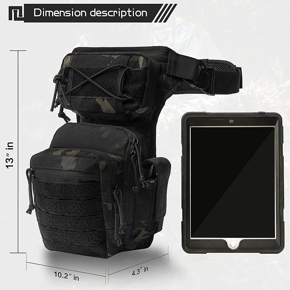 FREE SAMPLE Men's Assault Thigh Bag Multifunctional Assault Bag Outdoor Hiking Thigh Bag