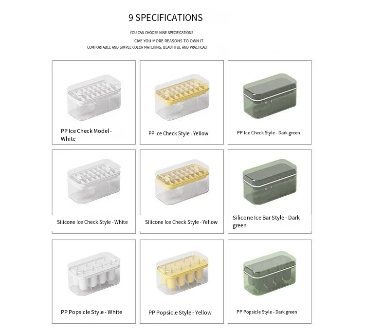 Ice refrigerator frozen ice block mold household large ice box silicone abrasive storage box factory