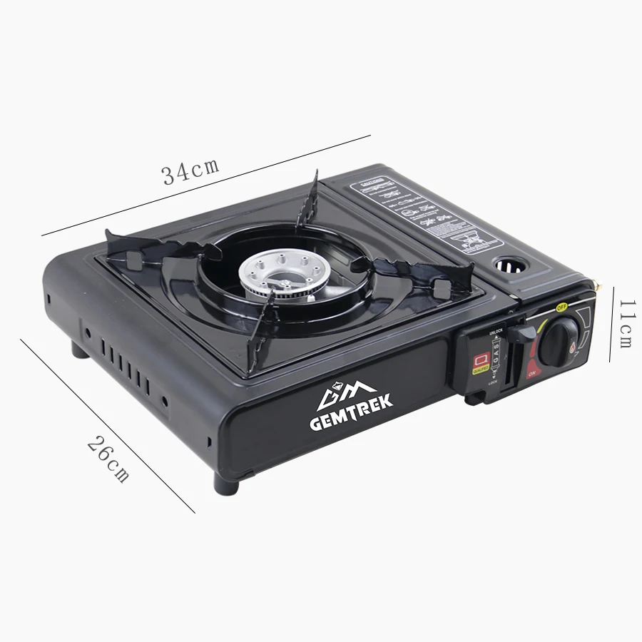 Portable Camping Gas Stove Outdoor Mini Single Propane Butane Burner Cast Iron Piezoelectric Ignition RV Camps Cooktop