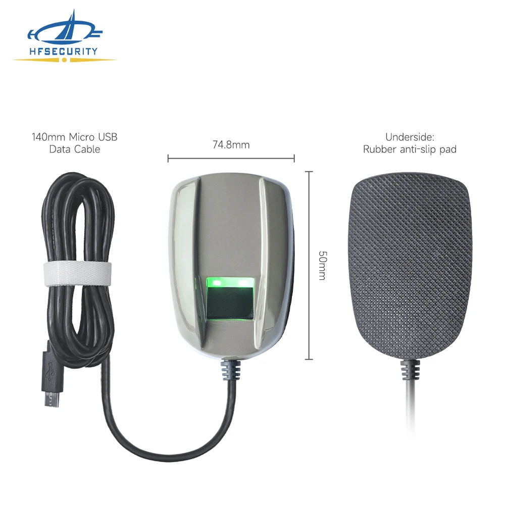 Free SDK USB Metal Fingerprint Reader Biometric Fingerprint Sensor for Bank with Free SDK HF4000 HFSecurity