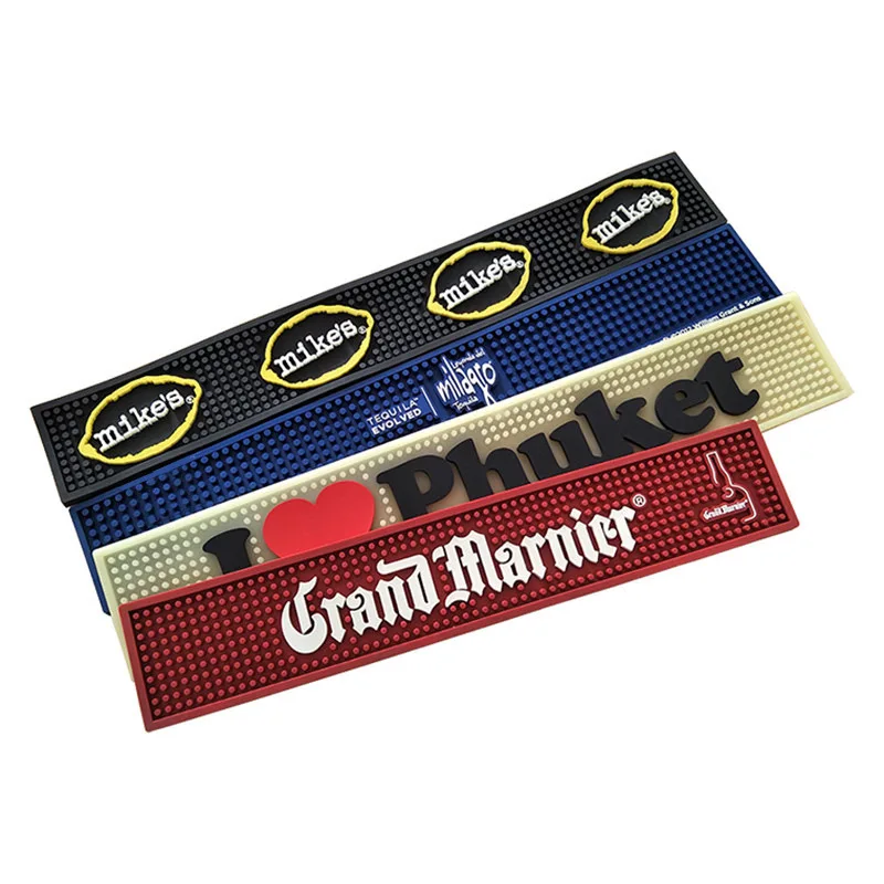 Grand Marnier Branded PVC Beer Rubber Bar Mat Silicone Bar Mat