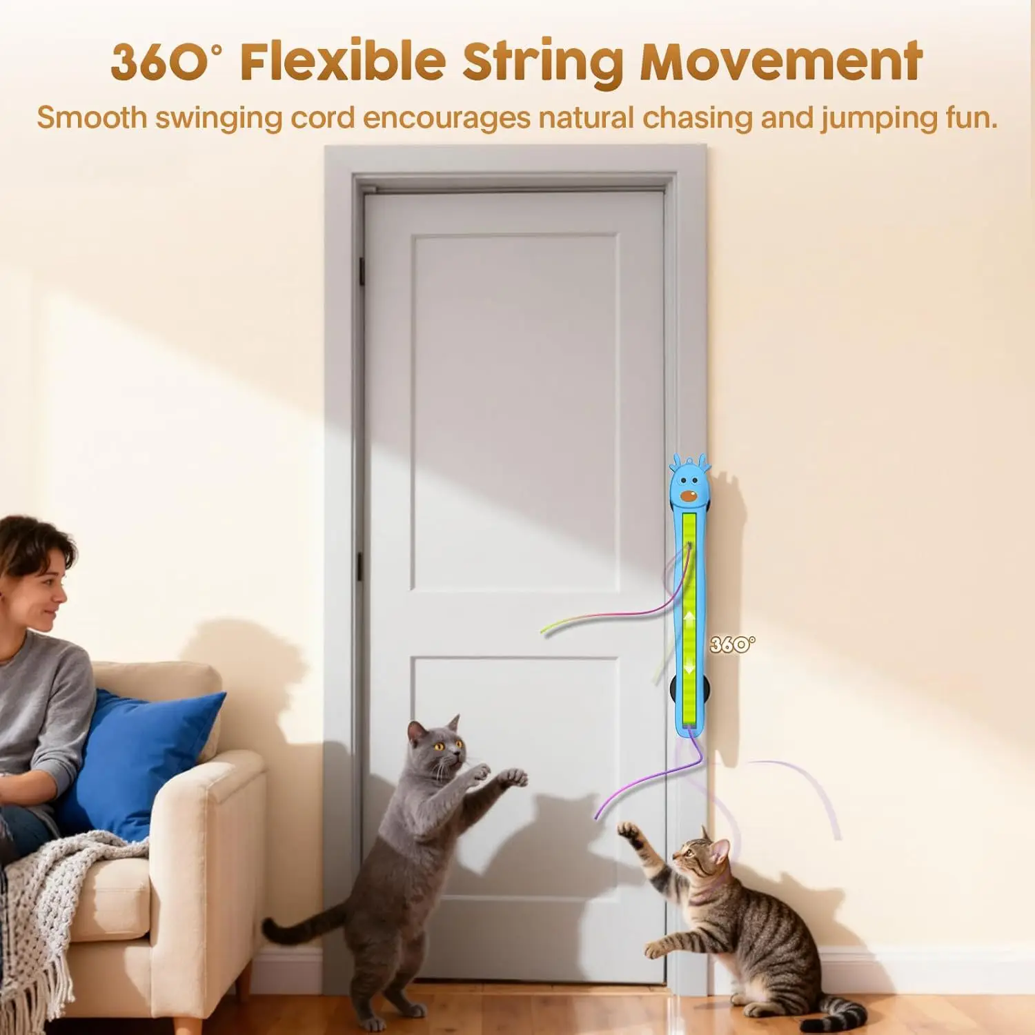 Automatic Moving Rope cat Toy - Rechargeable Electric Playset for Indoor Pet Interactive Toys supplier