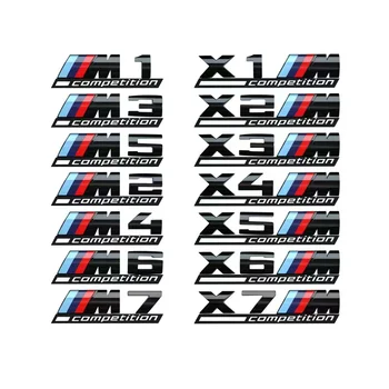 ABS M logo Car 3D M Competition Sticker ABS Emblem Badge Styling Decal For BMW X1 X2 X3 X4 X5 X6 M1 M2 M3 M4 M5 M6 E39 E46 E90 E