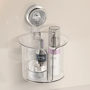 Simple Style Plastic Round Storage Tissue Box with Practical Design for Bathroom