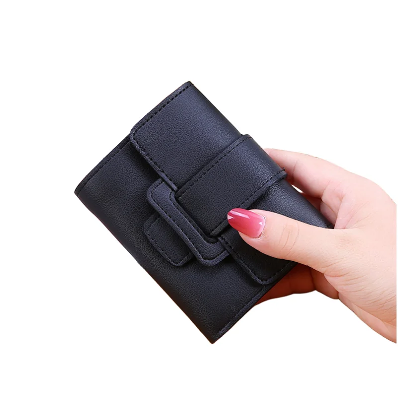 Moda señoras carteras monedero personalizado corto pequeño Mini PU cuero  lindo mujer cartera