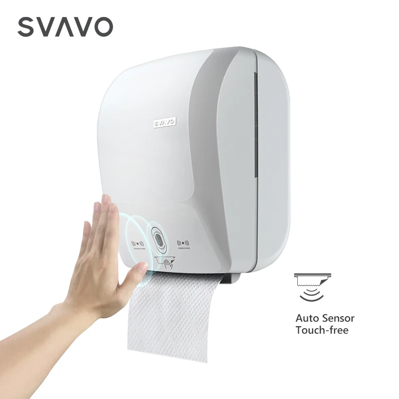 Wall Mounted Bathroom kitchen Accessories automatic sensor touchless  electric ABS plastic auto cut paper towel dispenser - AliExpress