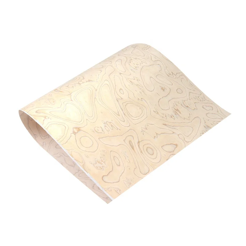 Recon Engineered Maple Burl Wood Veneer for Wallcovering Panels Kitchen Cabinet Plywoods Skin