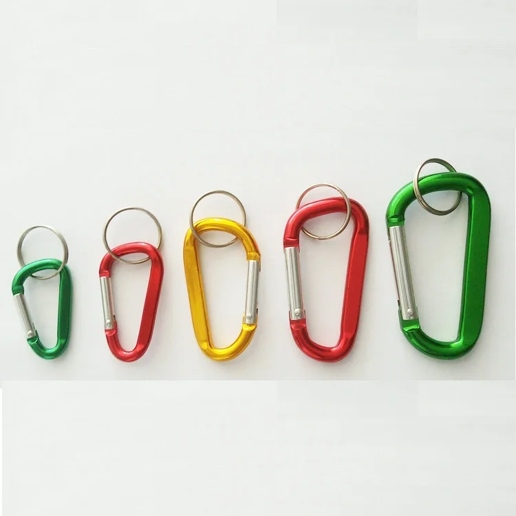 Wholesale Custom d 8 cm 80mm Strong Hiking Hook Carabiner with Sunscreen Gold Black