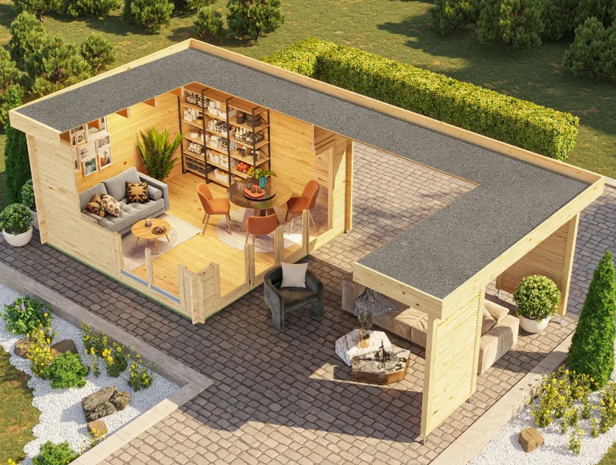 OEM/ODM Modular Homes Prefabricated Houses Modern Design Prefab Luxury Wooden Structure Bungalow for Living