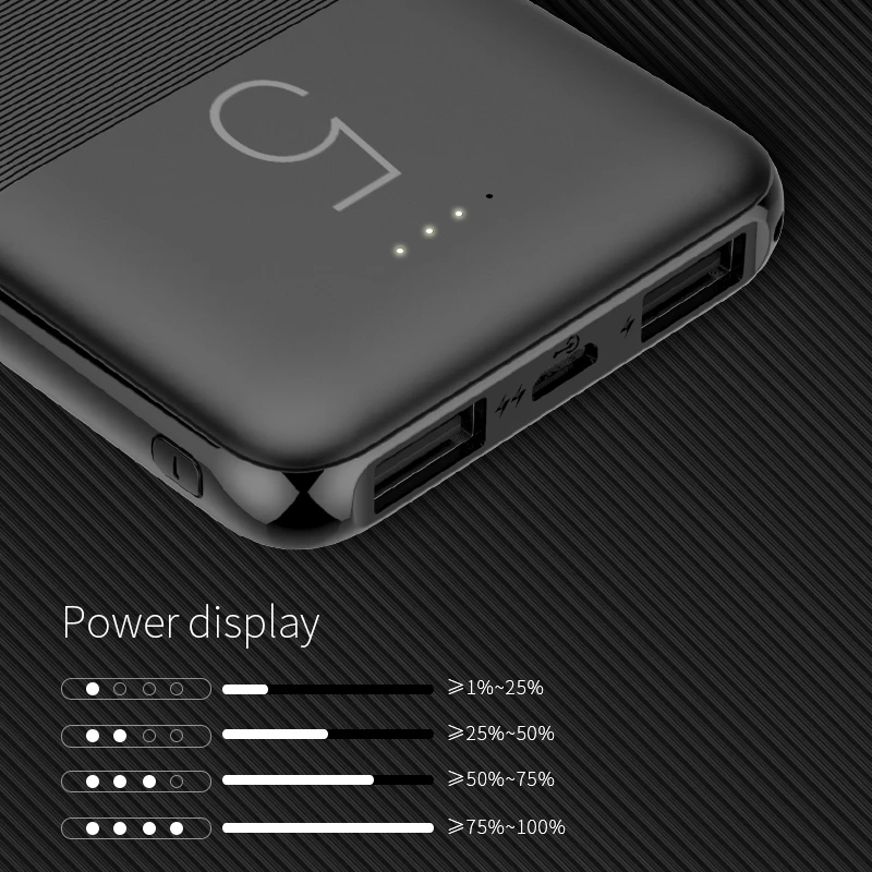 Small Credit Card Size Power Bank Lithium Battery Charger Factory Price Mini Portable Power Bank 5000mah for Mobile Phone
