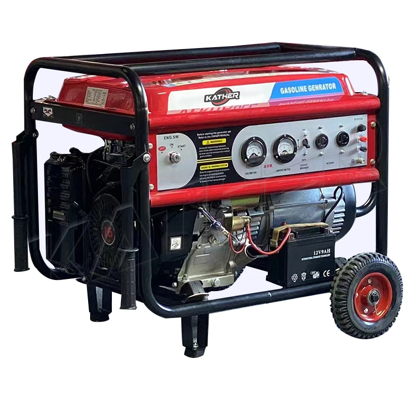 KATHER Generador de energía portátil de marco abierto 5,0kva 5kw 6kw 8kw 10kw Generador Gasolina 220v Generador de gasolina para exteriores
