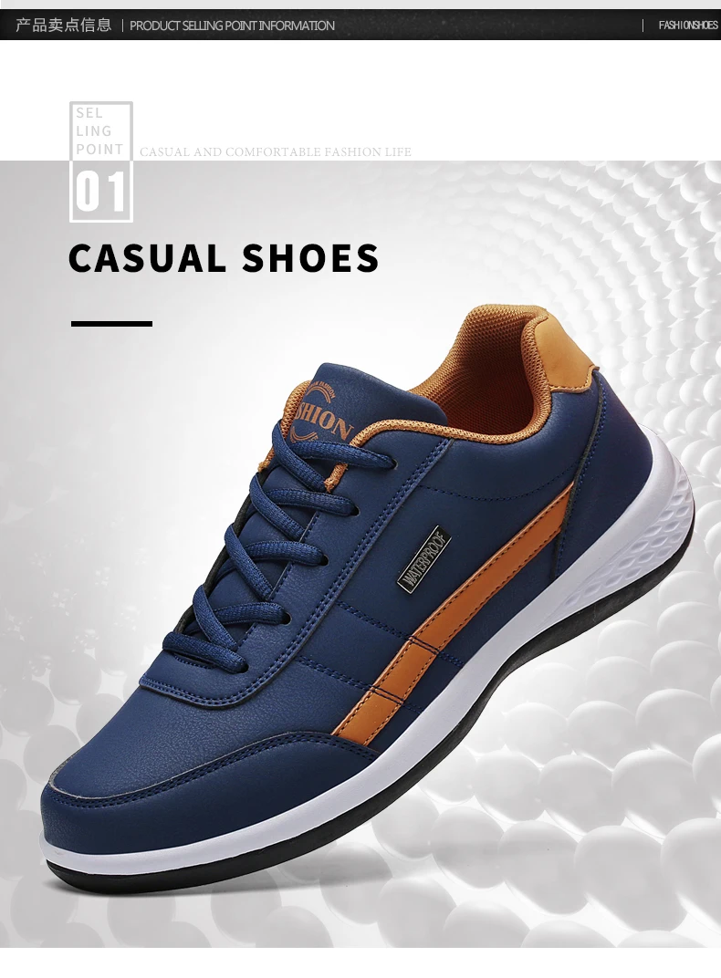 Leather Men Shoes Sneakers Trend Casual Shoe Italian Breathable Leisure ...
