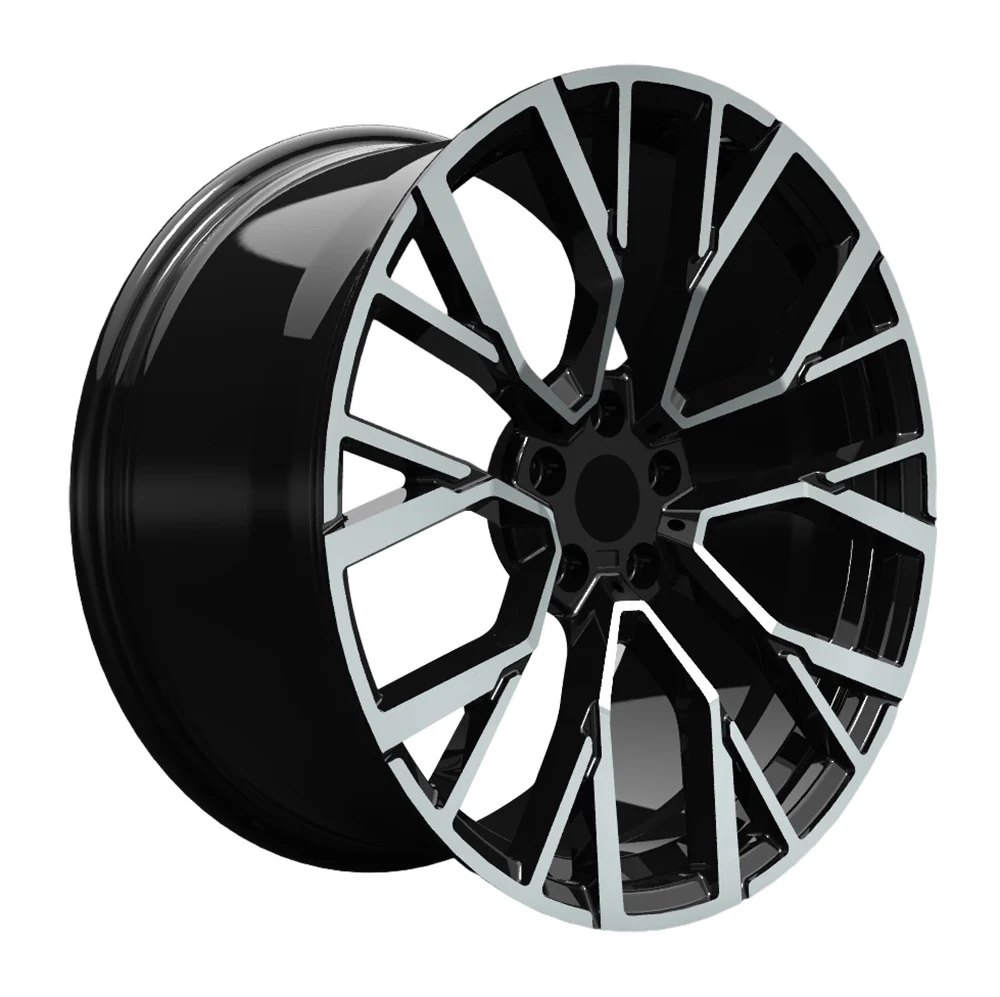 Staggered Black Machine Face Rims Five Spoke Monoblock 20Inch Forged Alloy Wheels 5/112 for BMW X5 20 Inch Rims